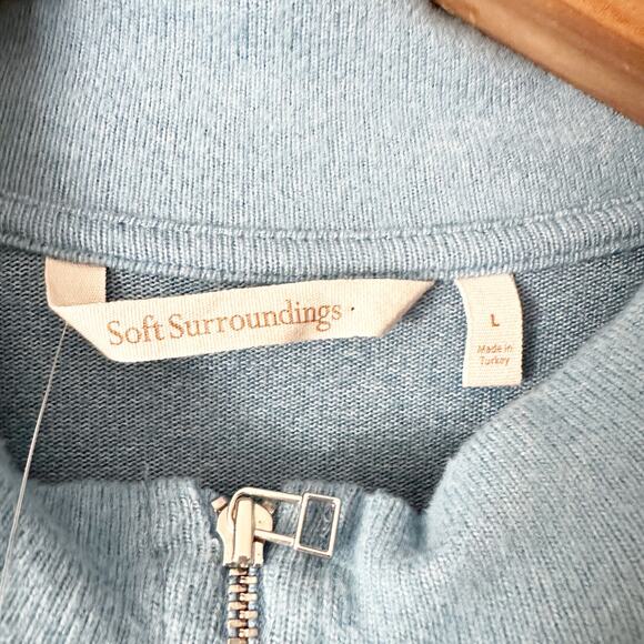 Soft Surroundings Eleve Full Zip‎ Drawstring Waist Cardigan Women's Size Large - Picture 8 of 13